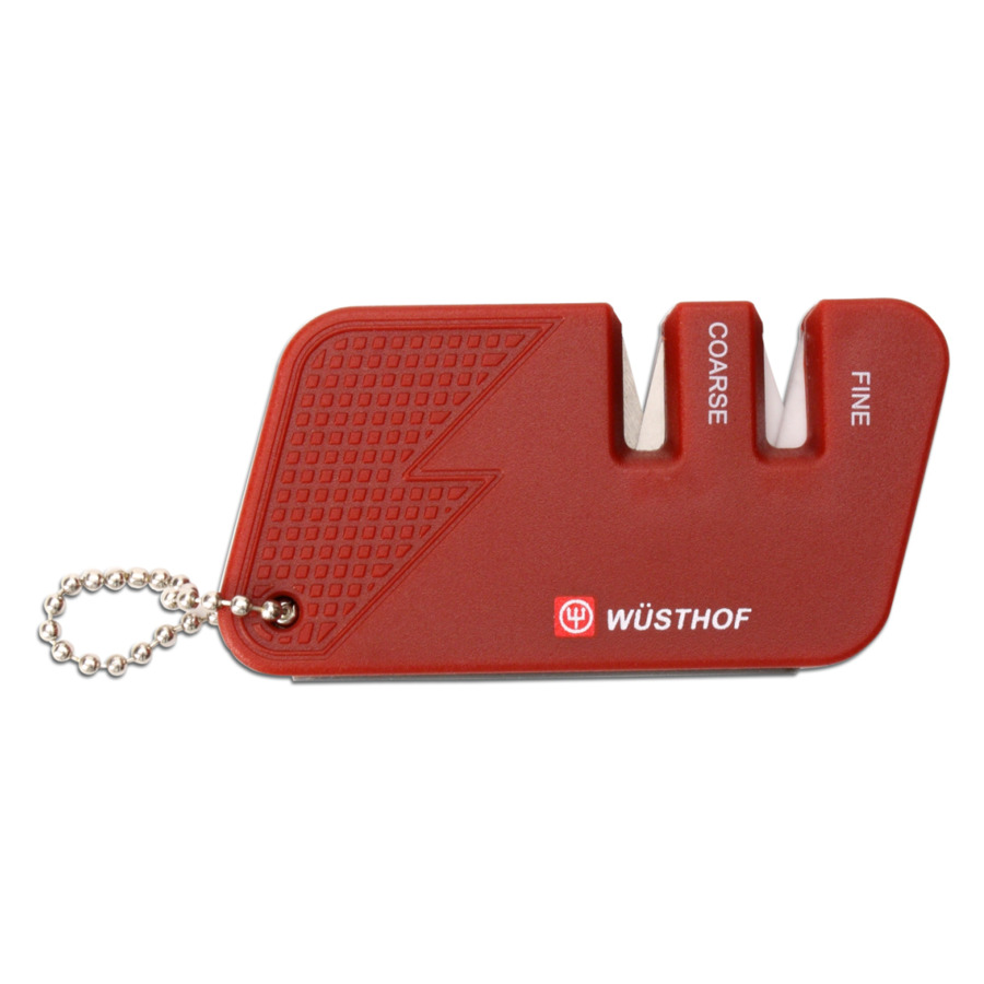 Точилка для ножей карманная WUESTHOF 2 этапа заточки, абразив керамический, (красный)